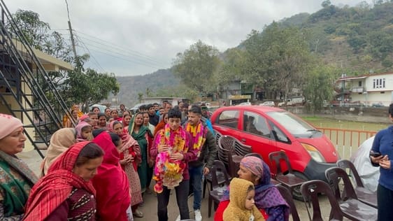 Villagers gave grand welcome to National Games bronze medalist Sonika