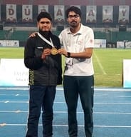 Vikas won gold in long jump competition