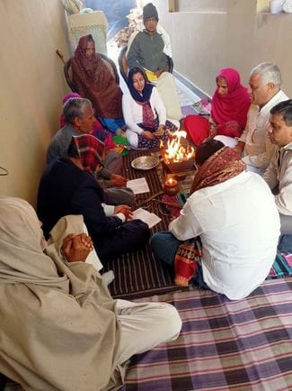 Havan performed on Pandit Lekhram sacrifice day