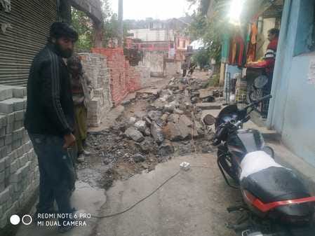 Work of laying paper tiles started in ward number nine