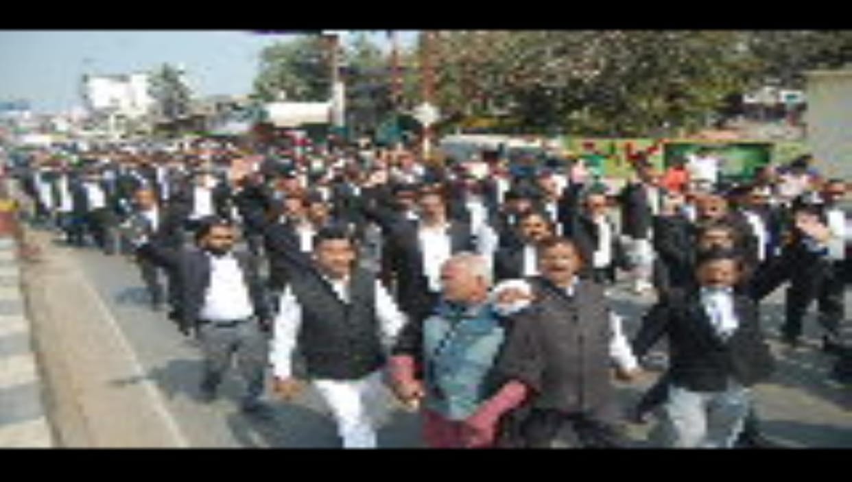 Lawyers shouted and demonstrated against the bill