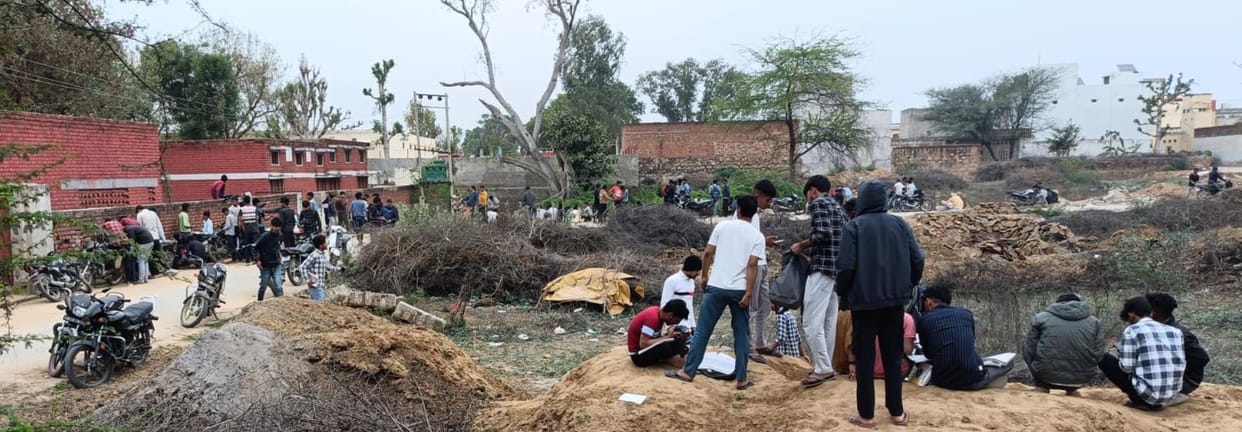 crowed on exam centers