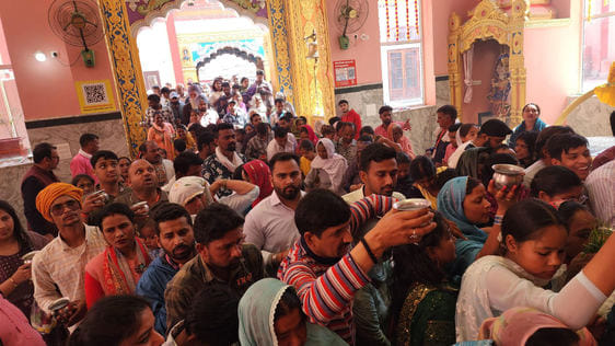 The Shivling was anointed with water amidst chants of Bam-Bam Bhole