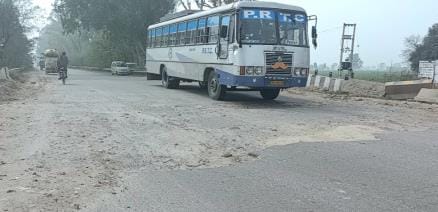 NH 703 connecting Punjab to Haryana damaged, people worried