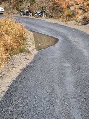 In Nithar, there were no curbs on the roads and no proper drains were made, anger among the villagers.