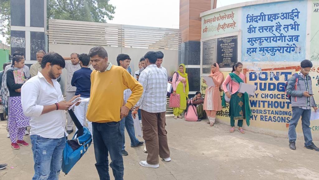 12,892 students took the 10th class mathematics examination at 64 centers in the district