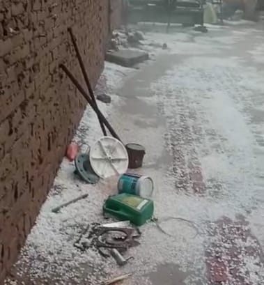 The hailstorm destroyed the fields and the farmers' faces