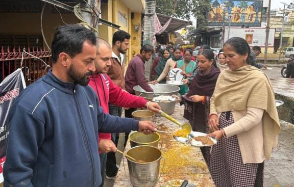 Bhandara Organised At Third Day of Religious Programme