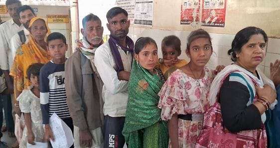 Patients suffering from illness are getting doses of disorder