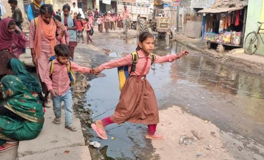 Cleanliness system is bad not only in the village but also in the block headquarters.