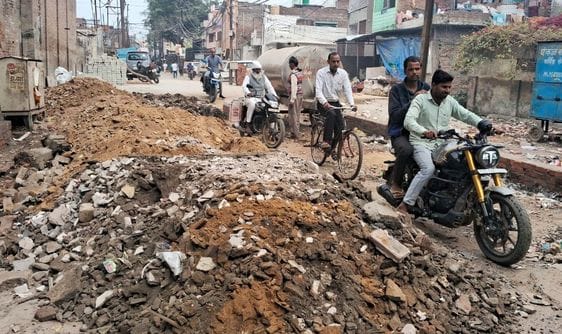 8 kms. Thousands of potholes in the road... mud and dust flying in some places