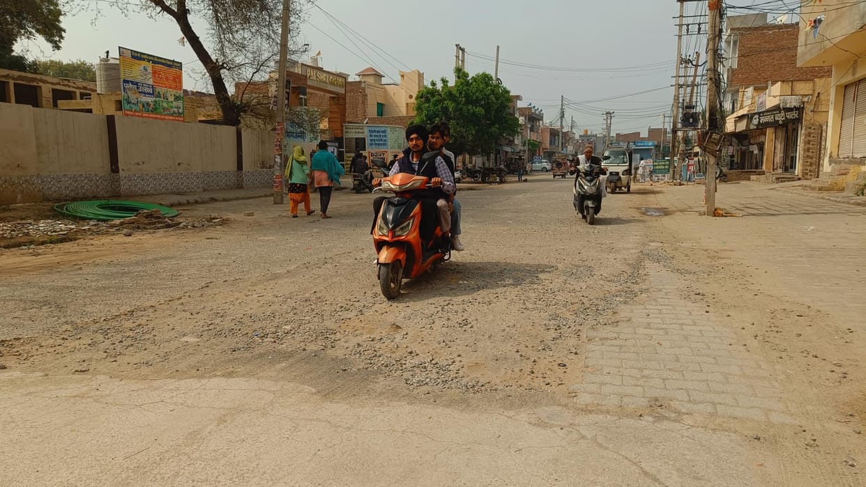 The road built two months ago broke down, payment stopped