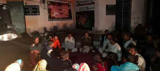 Officials reached among the villagers to save the forest from fire