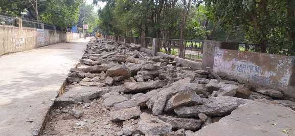 Construction of CC road started in Sector-1 with Rs 35.50 lakh
