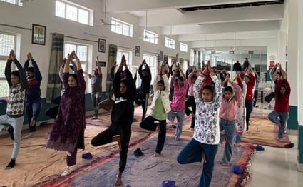 Volunteers started the NSS camp with yoga practice