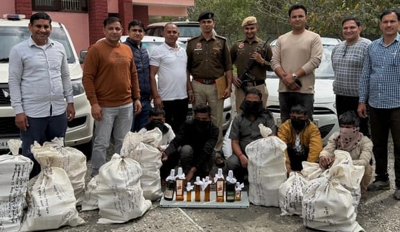 Liquor was to be smuggled from the sarpanch's plot to Bihar, six arrested