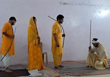 Students presented episodes of Mahabharata in the form of drama.