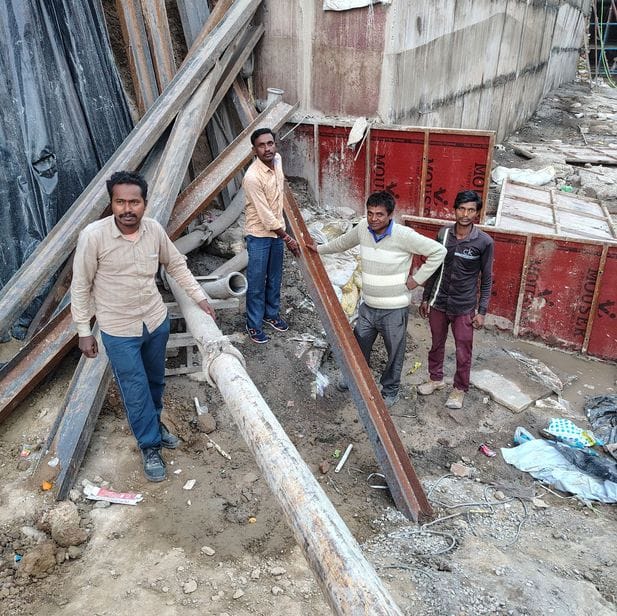 Land slide team arrived for construction of underpass
