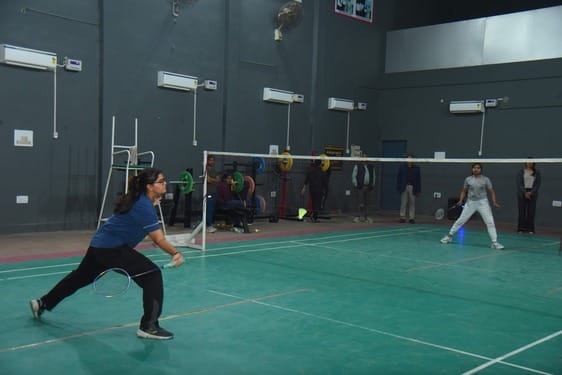 Mahi Chaudhary won in badminton singles and Nishata and Kashish won in doubles.