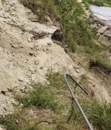 Pipe of drinking water scheme built for Palehi Kafta village damaged