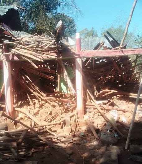 Two room residential house collapsed in Saklana