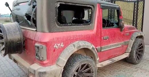 Former district panchayat president's son attacked, car windows broken
