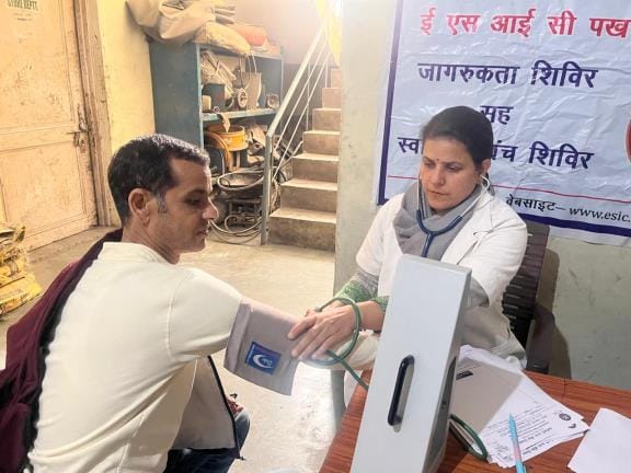 ESIC organized health checkup camp
