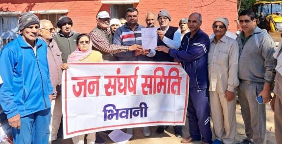 The colony residents demonstrated