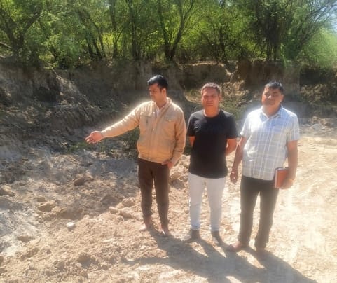 Inspection conducted on complaint of illegal mining