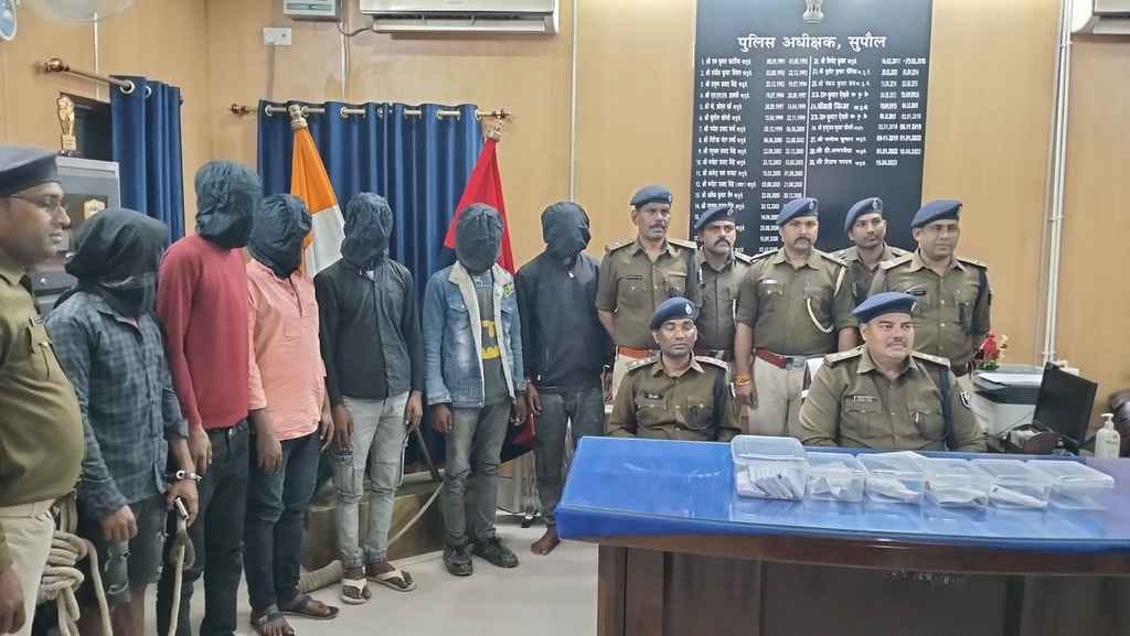 Bihar News six criminals arrested in Supaul while planning murder weapons recovered Bihar police investigation