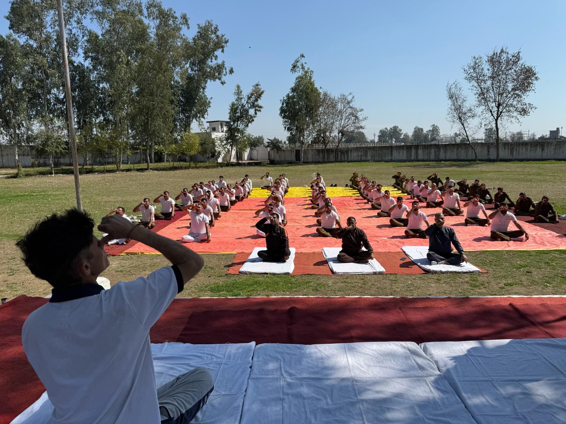 Yoga Session Organised For Police officials