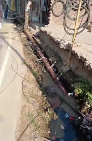 Truck broke the pole, power was cut for seven hours