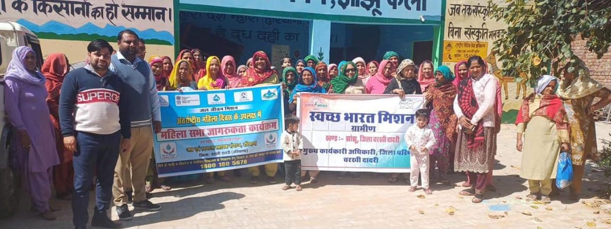 Women were encouraged to collect water and work in groups