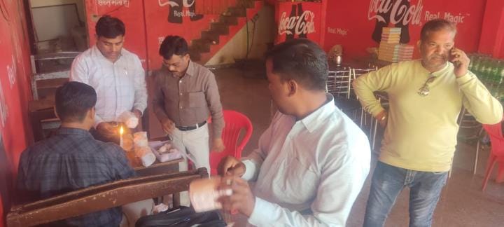 The team took samples of four food items including laddu and chenna