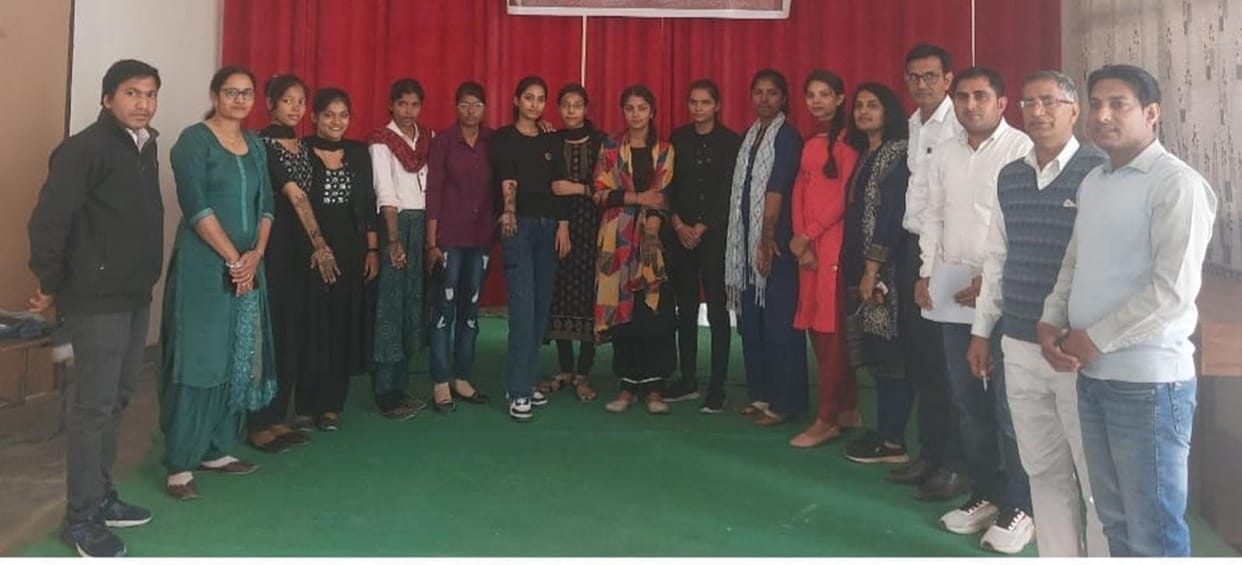 Aarti stood first in poster making, Shiksha stood first in essay writing
