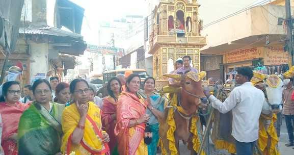 Golden chariot procession taken out with great pomp