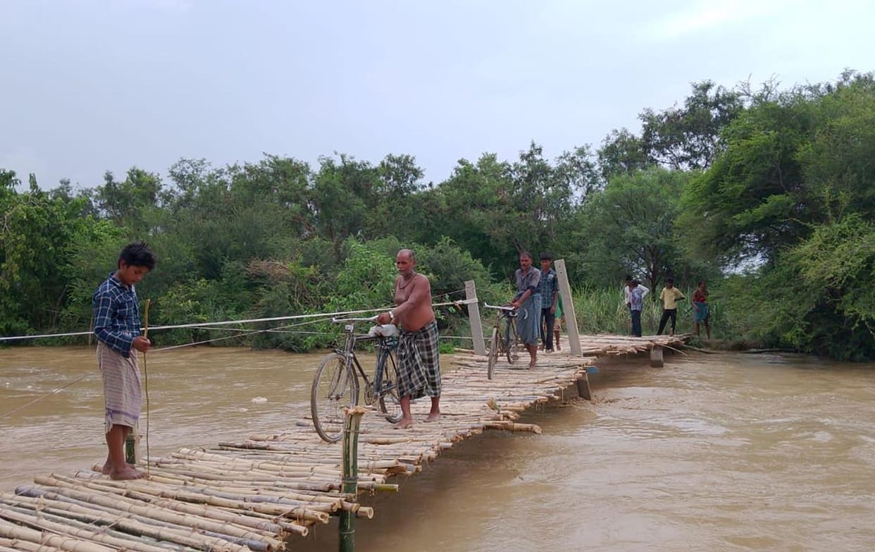 When the government's claims failed, the villagers built a bamboo bridge