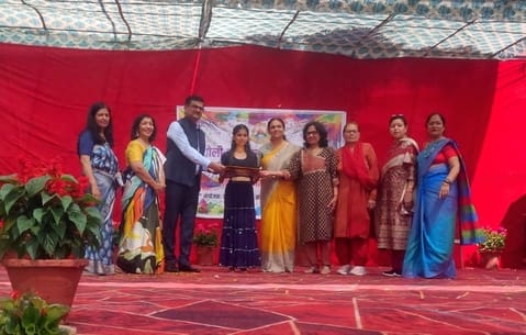 Students created a stir with their dance performances on Holi songs