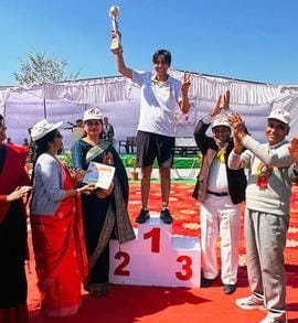 Meenakshi, Anjali, Kajal and Mansi came first in the relay race