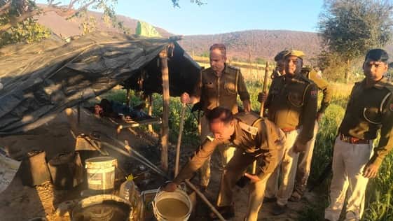 Bundi News: Illegal Liquor Dens in Dense Forests Destroyed, 2000 Liters of Illicit Liquor Seized