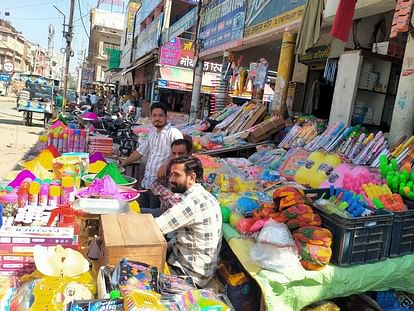 Market is buzzing with the festival of Holi