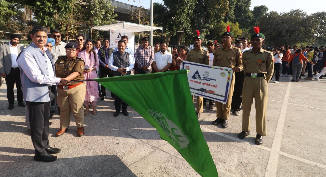 Awareness was created for safe driving by organising a rally