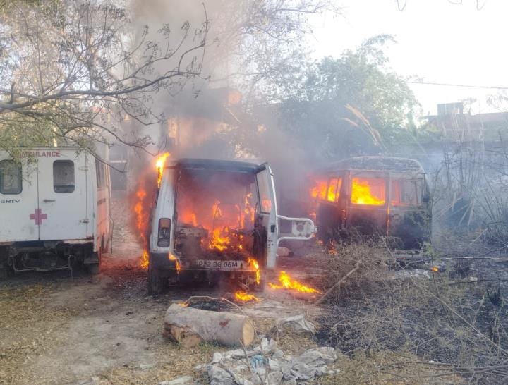 Three condemned ambulances burnt in Kalyanpur CHC