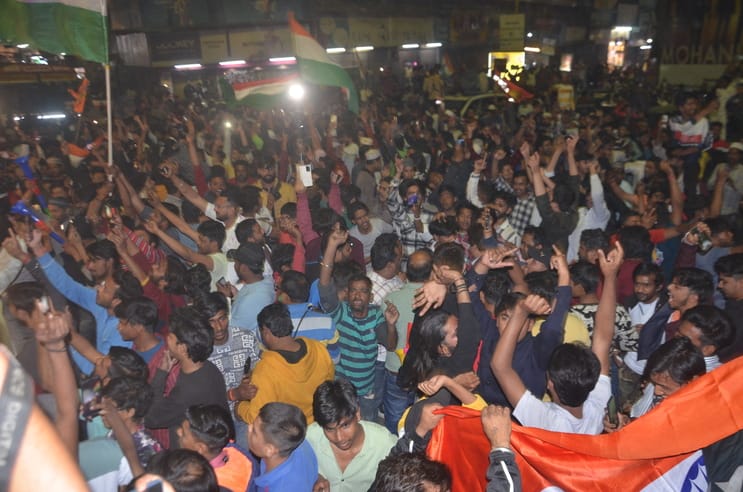 When India defeated the Kiwis, the city celebrated