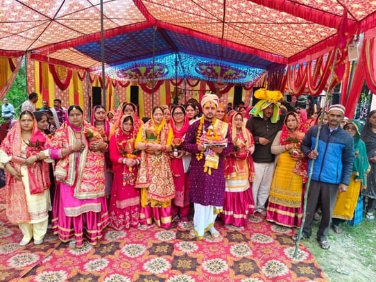 Shrimad Bhagwat Katha started with Kalash Yatra in Sunhet Dukli