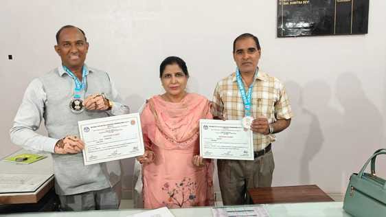 Principal and ABRC were honored for winning silver medal in yogasana competition