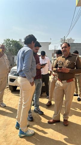The bus parked in the school was confiscated and challan was issued