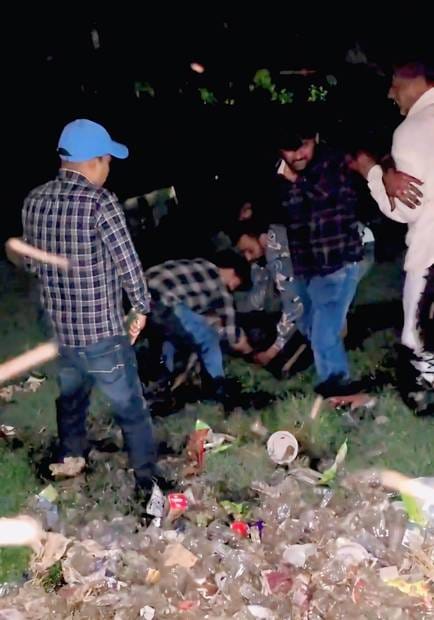 A high speed Scorpio overturned after hitting a divider, 3 friends died, four injured