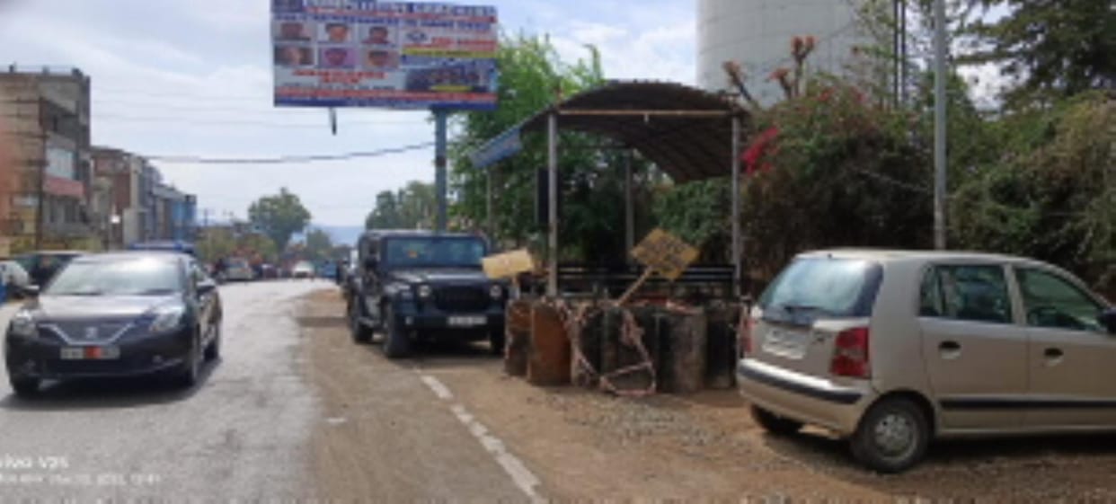 Bad weather slowed down the construction of the city's Model Dhar Road project