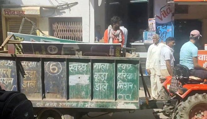 The city council confiscated the goods for encroachment